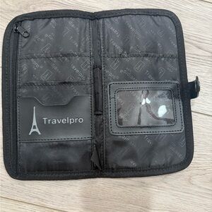 NWOT Black Travel Accessory Case for Passport and ID